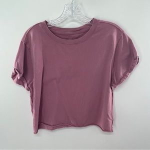 We The Free Purple Cropped Tee